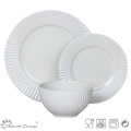 18PCS em relevo Dinner Set Striped Design